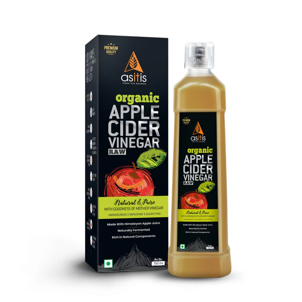 AS-IT-IS Organic Apple Cider Vinegar with Mother – Raw & Unpasteurized – 750ml