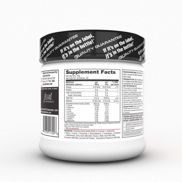 EAA POWER Essential Amino Acid Complex (6.56g EAAs, Muscle Building, Vegan, 30 Servings) - 300g - Image 12