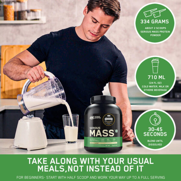 Serious Mass Weight Gainer - Chocolate flavour - 5KG - Image 3