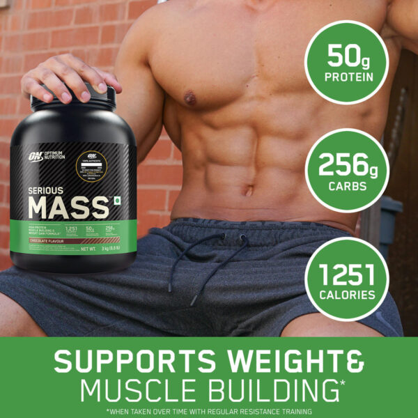 Serious Mass Weight Gainer - Chocolate flavour - 5KG - Image 5