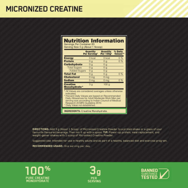 Micronised Creatine Powder | Unflavoured | 250 g - Image 6