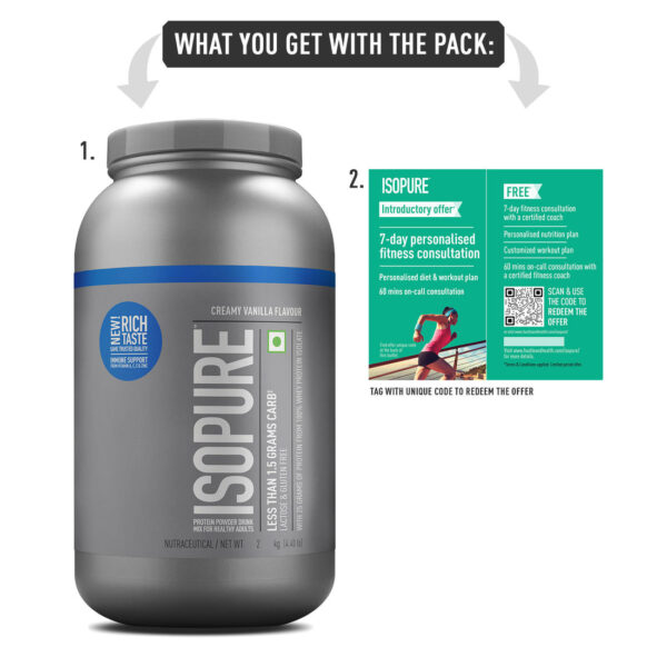 Isopure Whey Protein Isolate Powder with Vitamins for Immune Support - 2 kg (Creamy Vanilla) - Image 10