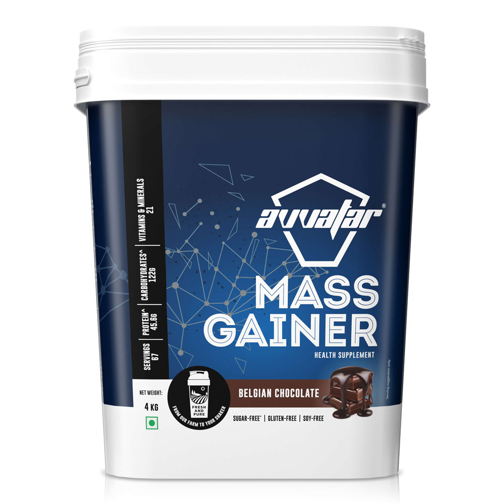 Avvatar Mass Gainer | 4 Kg | Belgian Chocolate Flavour