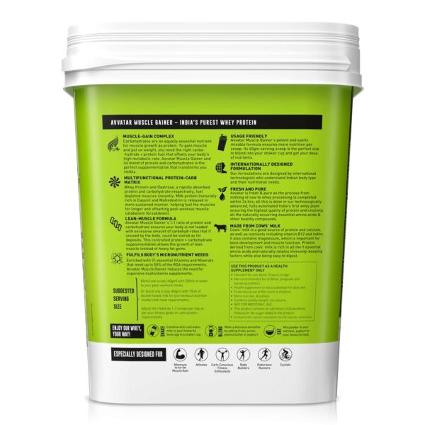 Avvatar Muscle Gainer | 4 Kg | Belgian Chocolate Flavour - Image 2