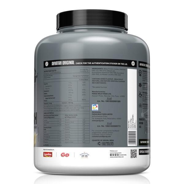 Avvatar Isorich Protein | 2 Kg | Malai Kulfi Flavour - Image 3