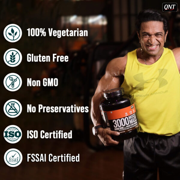 MUSCLE MASS 3000 WEIGHT GAINER | KESAR KAJU PISTA, 5 KG - Image 6