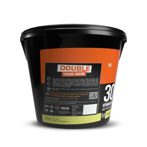 MUSCLE MASS 3000 WEIGHT GAINER | KESAR KAJU PISTA, 5 KG - Image 7