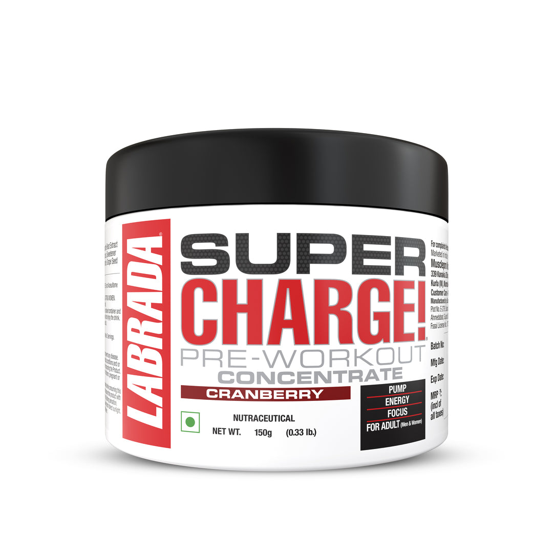 SUPER CHARGE Pre-Workout Concentrate L-Arginine, L-Citrulline Malate, Beta Alanine, Caffeine Anhydrous, Ashwagandha Extract, Zinc