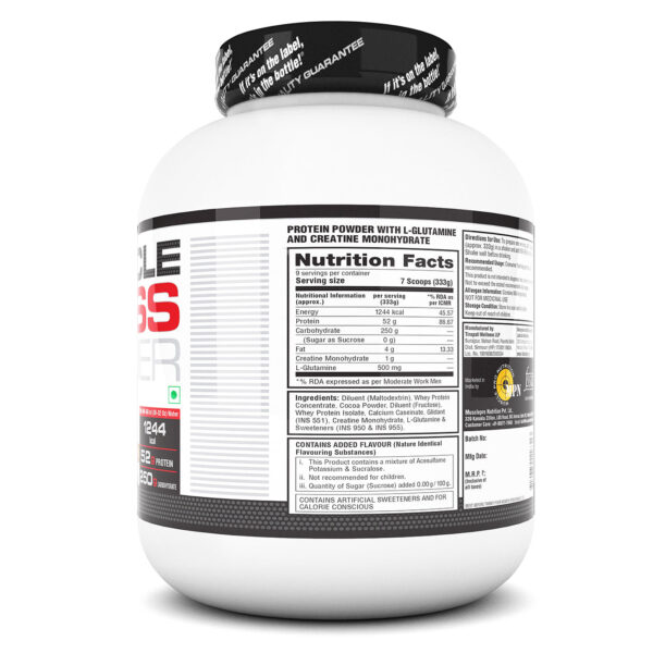 Muscle Mass Gainer Protein Powder with L-Glutamine & Creatine Monohydrate - Image 14