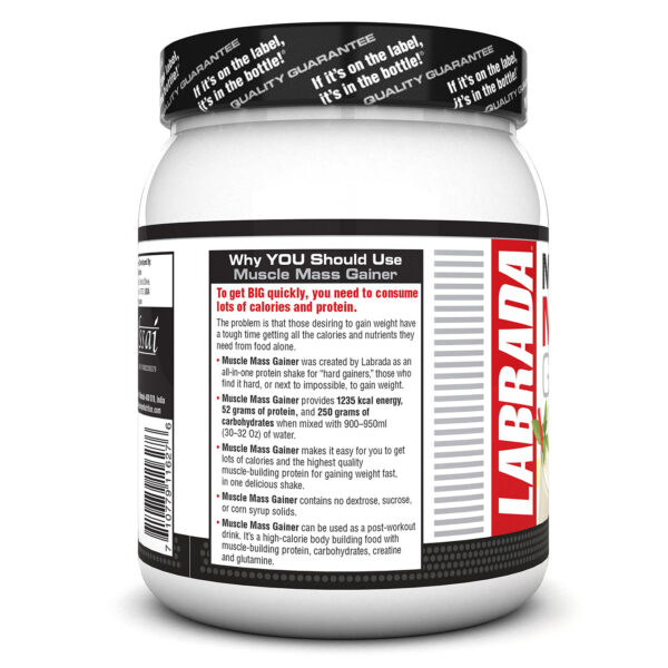 Muscle Mass Gainer Protein Powder with L-Glutamine & Creatine Monohydrate - Image 3