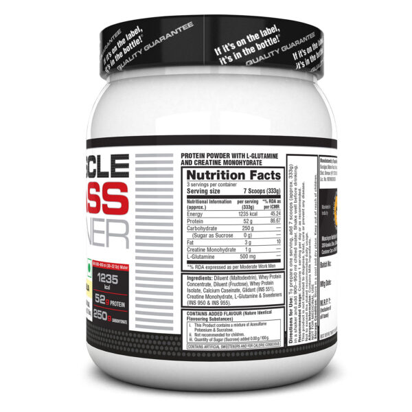 Muscle Mass Gainer Protein Powder with L-Glutamine & Creatine Monohydrate - Image 10