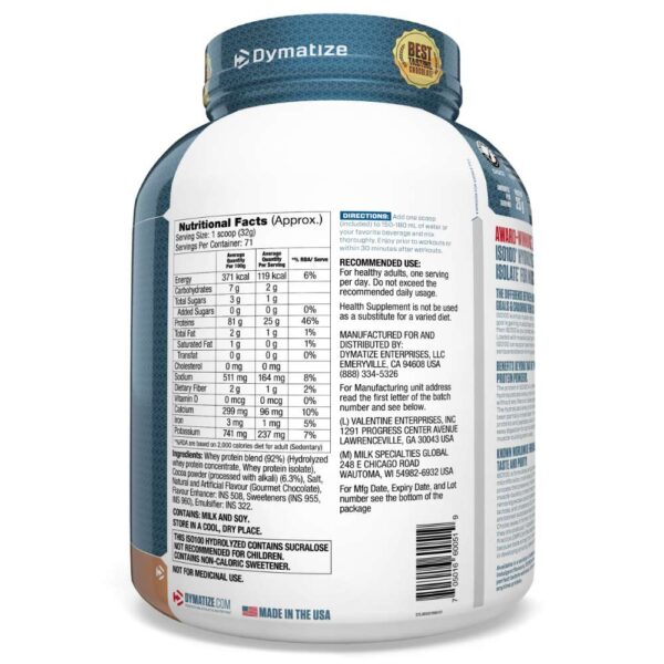 Dymatize ISO 100 Hydrolyzed - 100% Whey Protein Isolate - Image 3