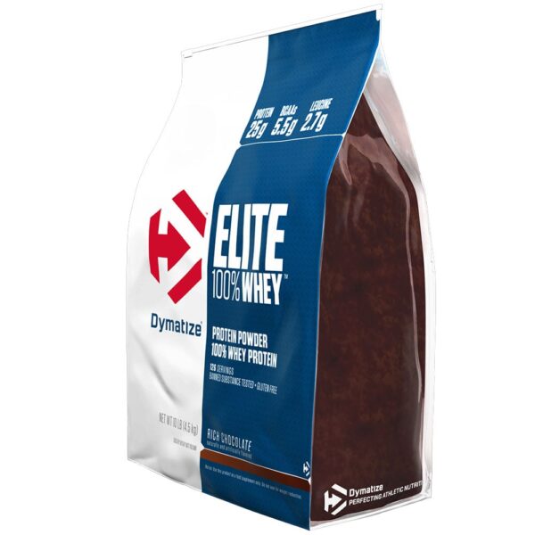 Dymatize Elite 100% Whey Protein, 4.55 kg (10 lb), Rich Chocolate - Image 4