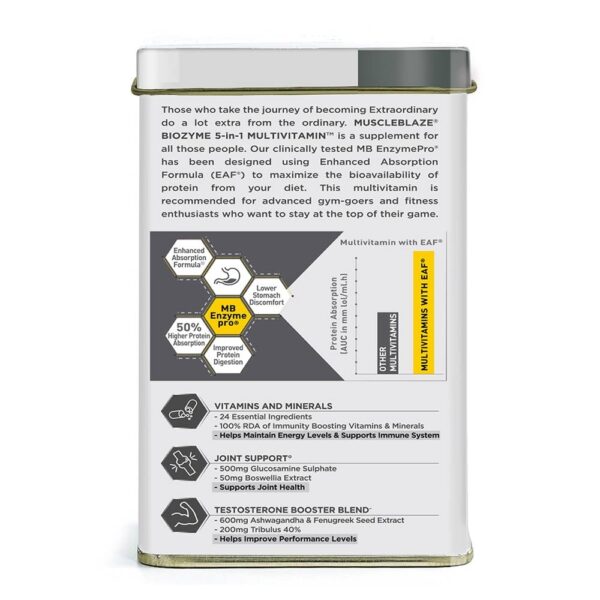 MuscleBlaze Biozyme 5 in 1 Multivitamin, 90 tablet(s) - Image 8