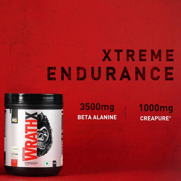 MuscleBlaze Pre Workout WrathX, 510 g (1.12 lb), Fruit Fury - Image 6