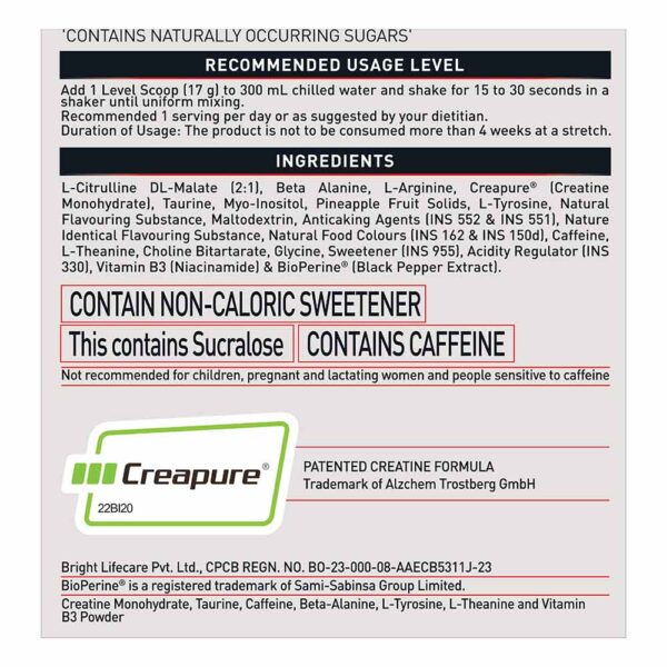 MuscleBlaze Pre Workout WrathX, 510 g (1.12 lb), Fruit Fury - Image 13