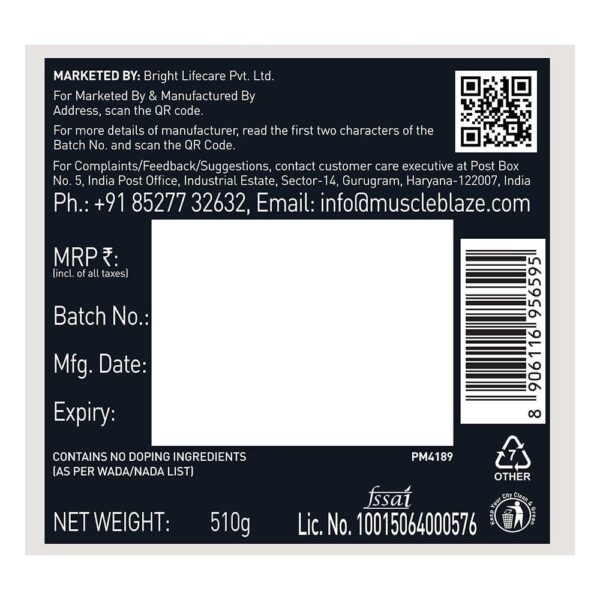 MuscleBlaze Pre Workout WrathX, 510 g (1.12 lb), Fruit Fury - Image 12